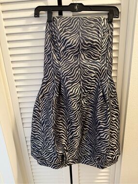 Cache Vintage Zebra-Print Bubble Dress